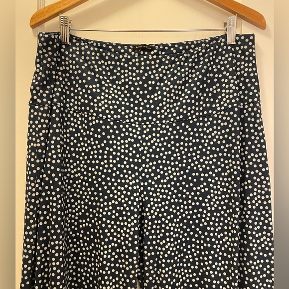 NWOT 3X / XXXL Arolina Women's Stretchy Wide Leg Palazzo Pants / Navy Polka Dot - Picture 5 of 15